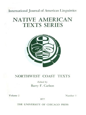 cover image of Northwest Coast Texts